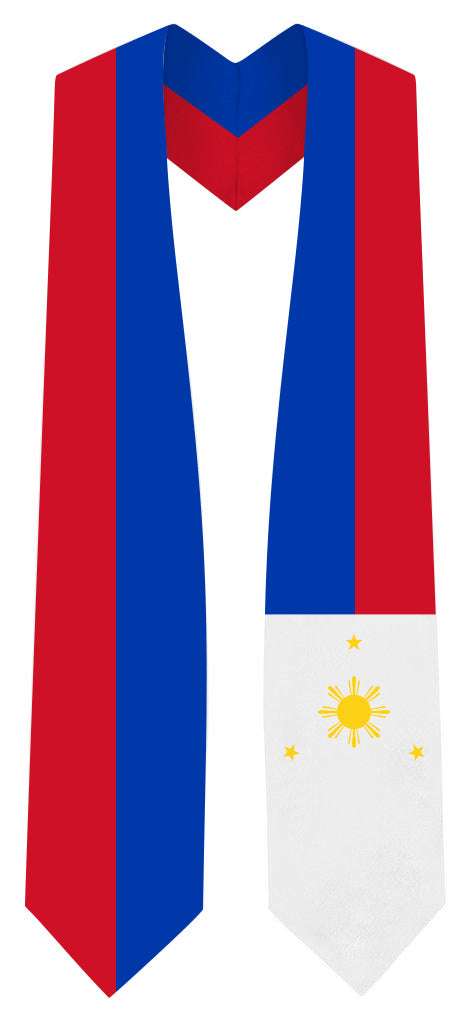 Estola de graduación con bandera de Philippines