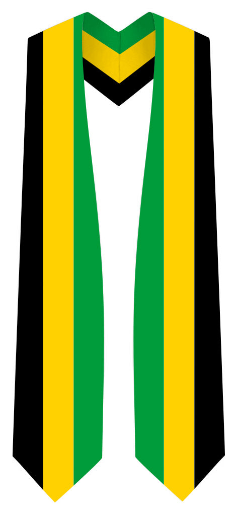 Estola de graduación con bandera de Jamaica