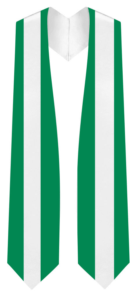 Estola de graduación con bandera de Nigeria