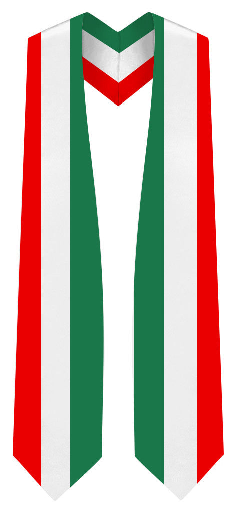 Estola de graduación con bandera de Italy