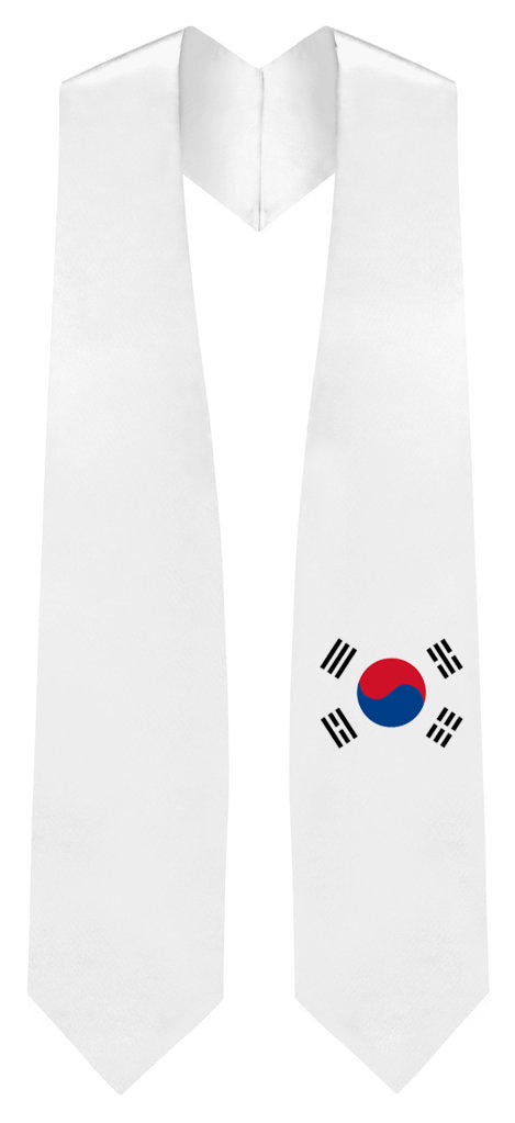 Estola de graduación con bandera de Corea