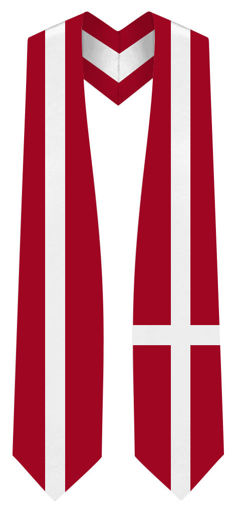 Estola de Graduación con Bandera de Denmark