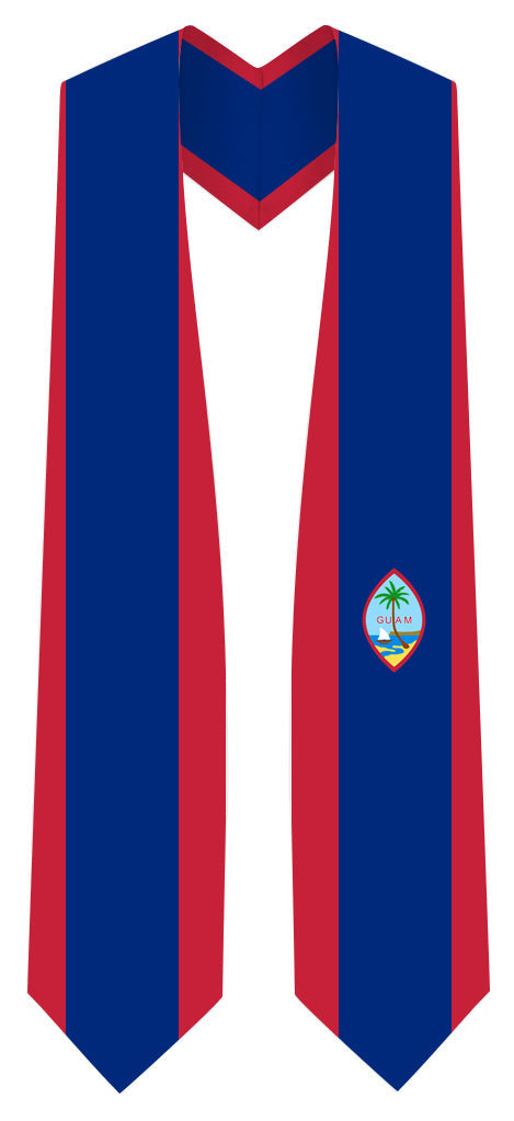 Estola de graduación con bandera de Guam