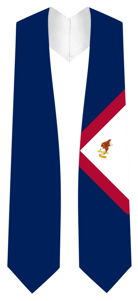 Estola de graduación con bandera de American Samoa