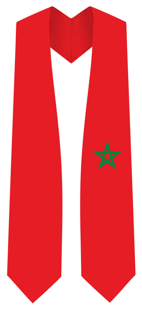 Estola de graduación con bandera de Morocco