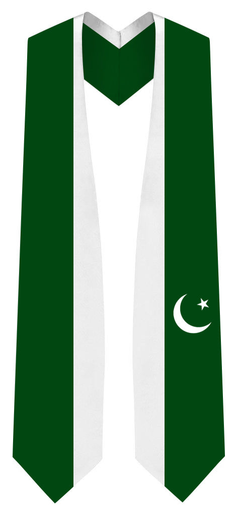 Estola de graduación con bandera de Pakistan