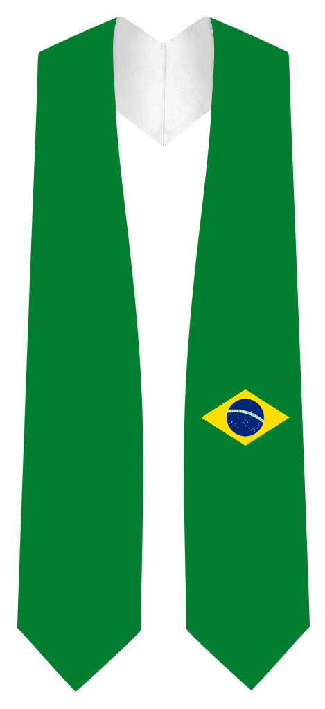 Estola de graduación con bandera de Brazil