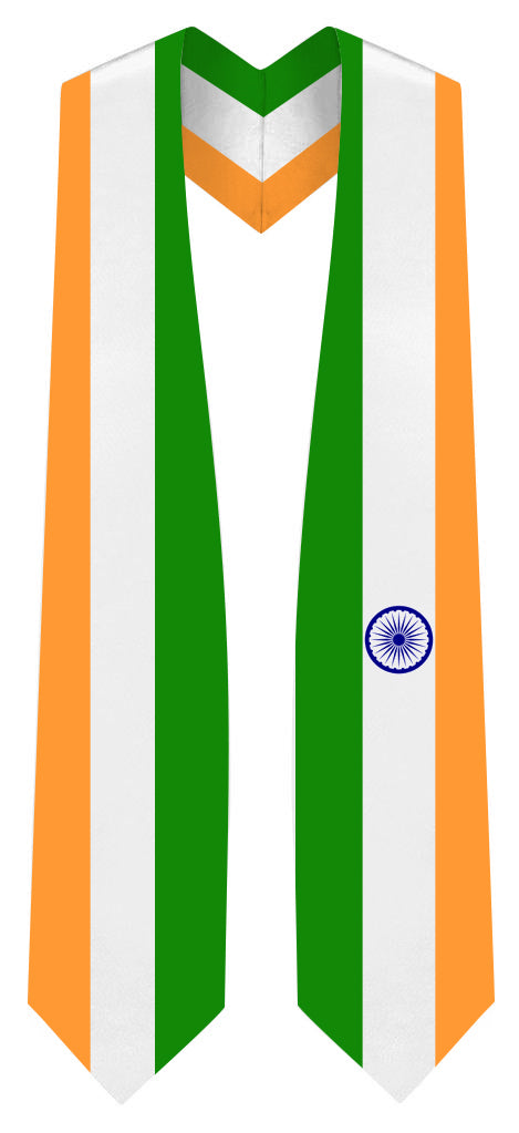 Estola de graduación con bandera de India