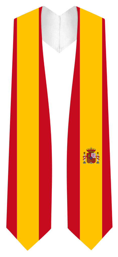 Estola de graduación con bandera de Spain