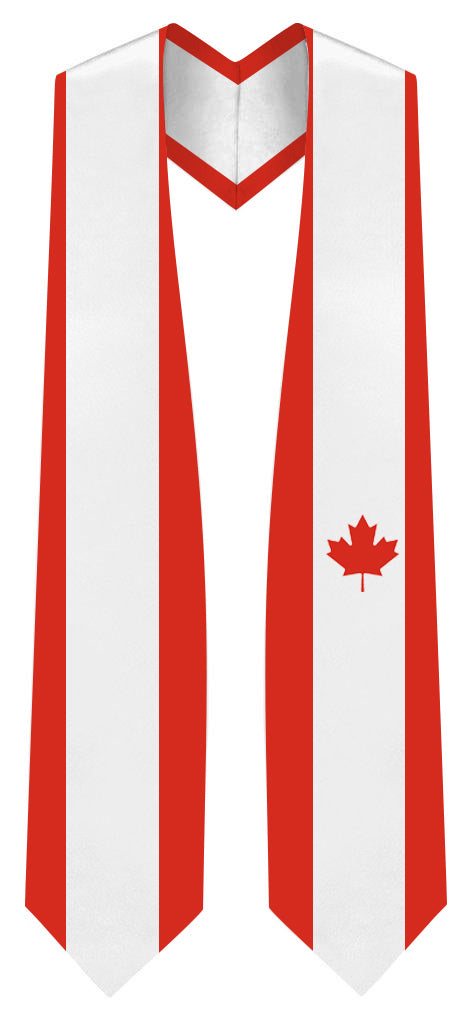 Estola de Graduación con Bandera de Canadá