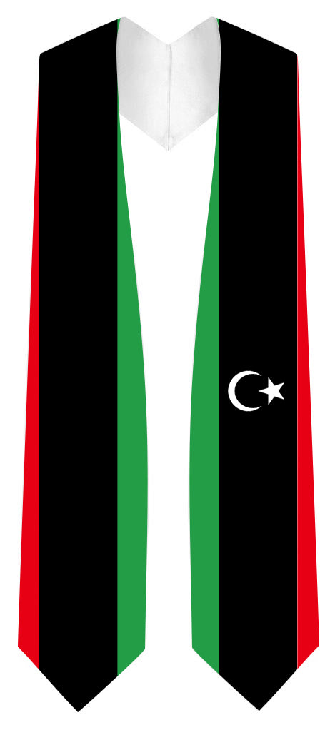 Estola de graduación con bandera de Libia