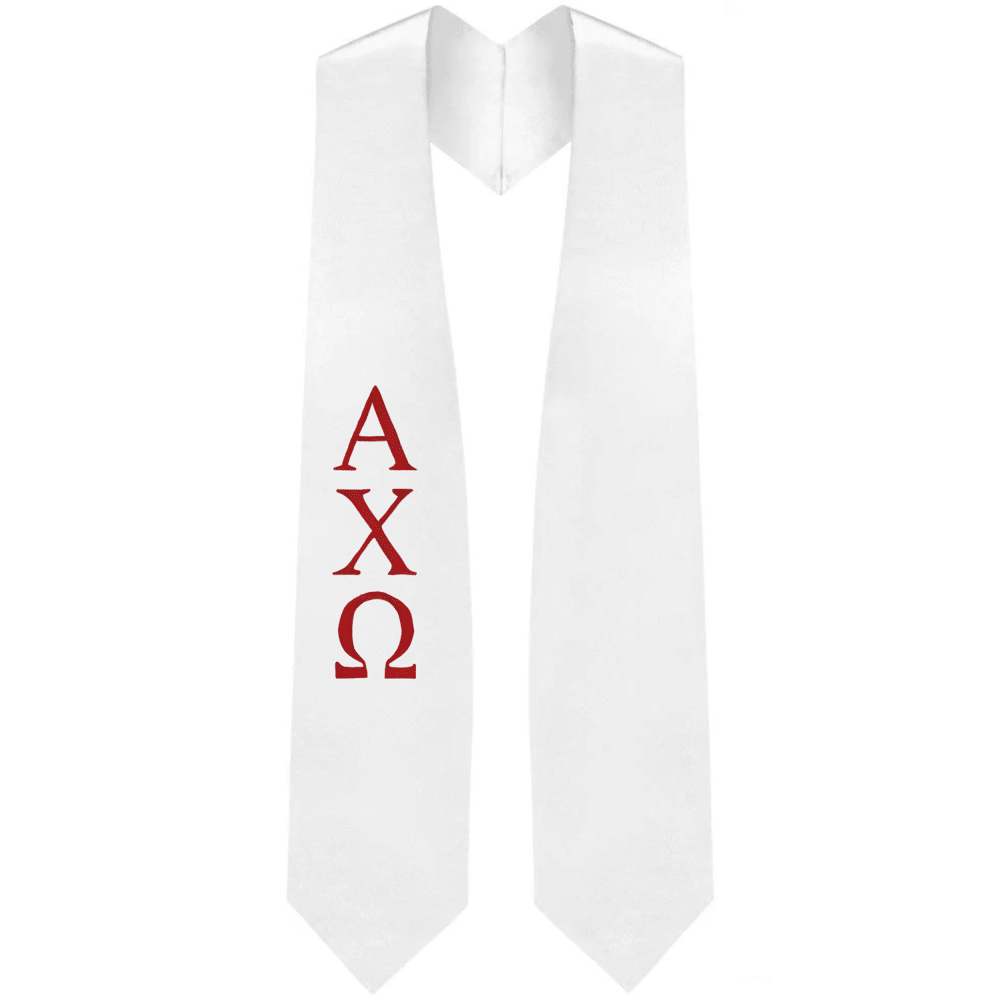 Alpha Chi Omega Greek Lettered Stole