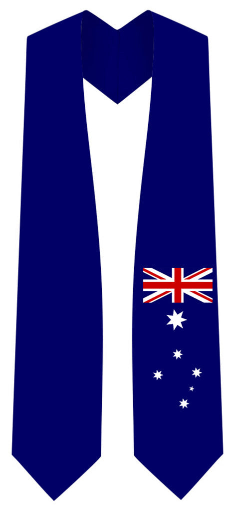 Estola de graduación con bandera de Australia