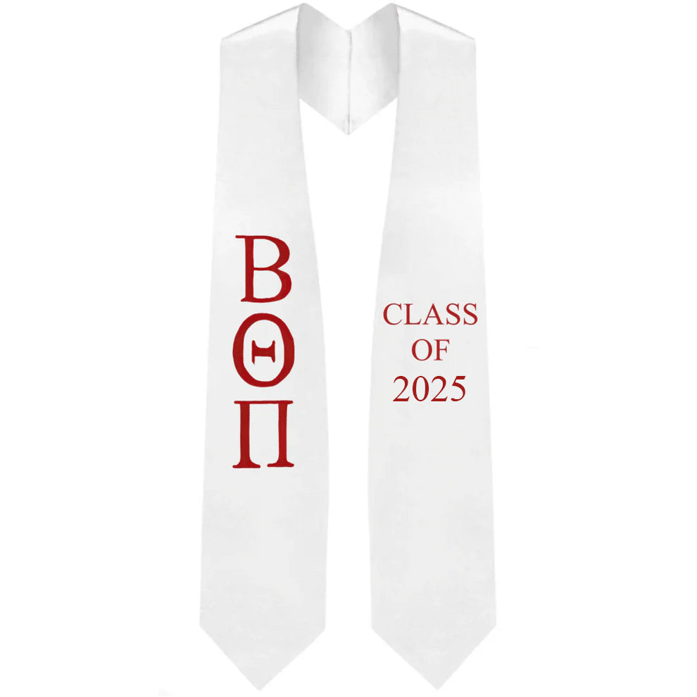 Beta Theta Pi Greek Lettered Stole w/ Year