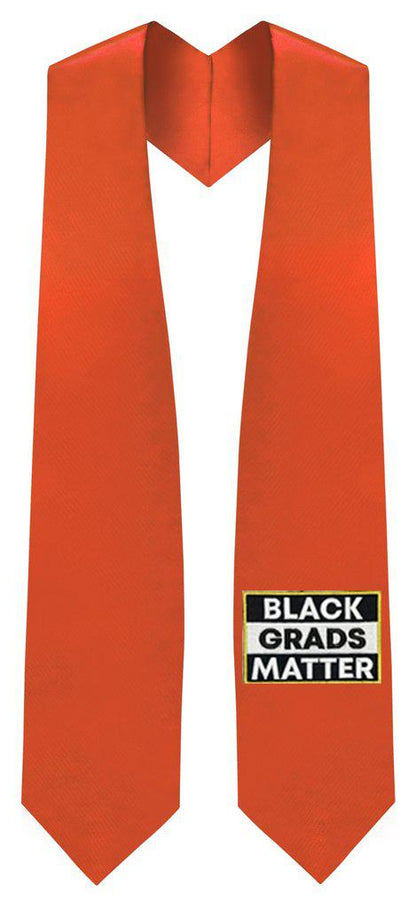 Estola de graduación naranja BLACK GRADS MATTER