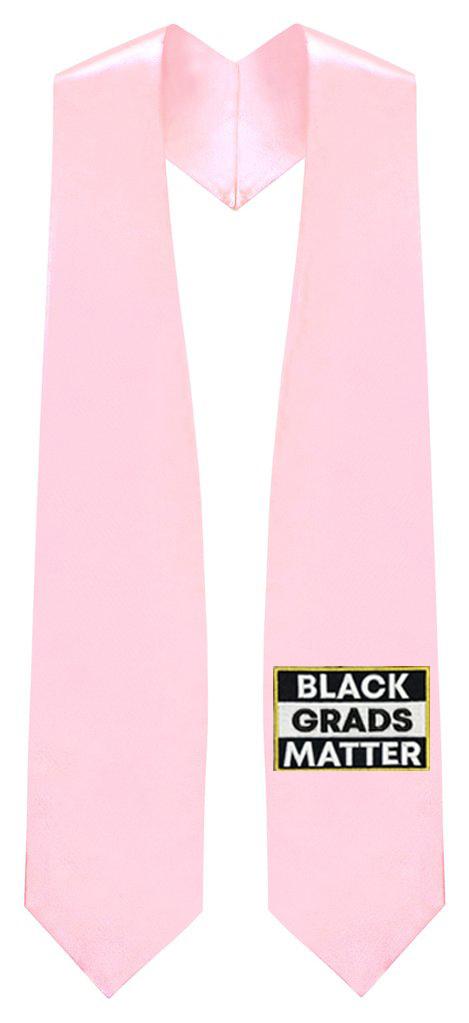 Estola de graduación rosado BLACK GRADS MATTER