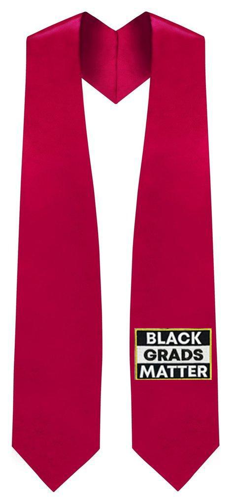 Estola de graduación rojo BLACK GRADS MATTER