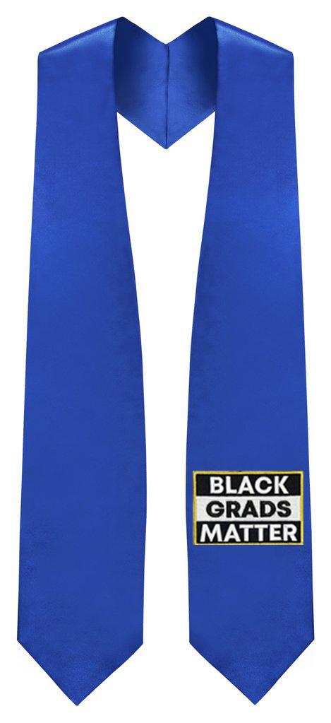 Estola de graduación azul francia BLACK GRADS MATTER