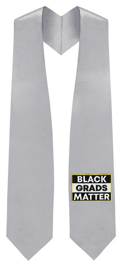 Estola de graduación plateado BLACK GRADS MATTER