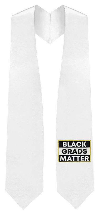 Estola de graduación blanco BLACK GRADS MATTER