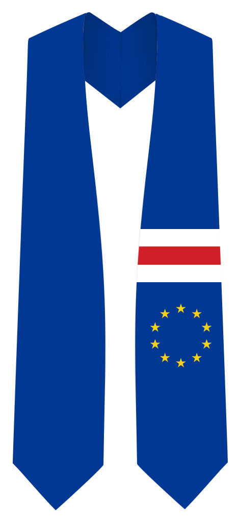 Estola de graduación con bandera de Cape Verde