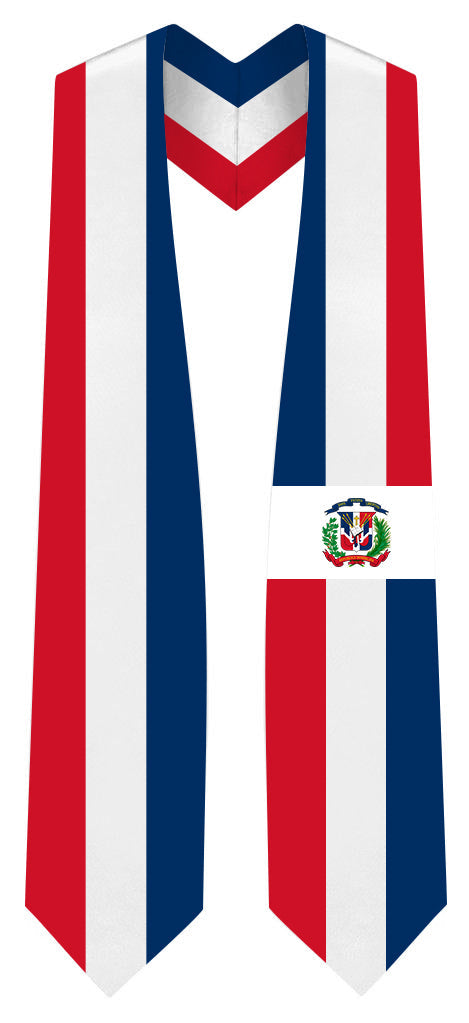 Estola de Graduación con Bandera de la Dominican Republic