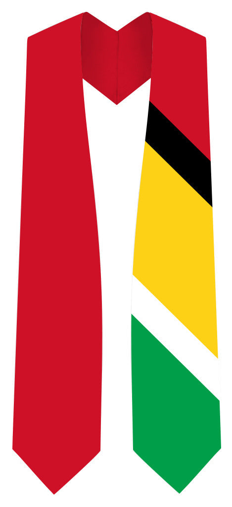 Estola de graduación con bandera de Guyana