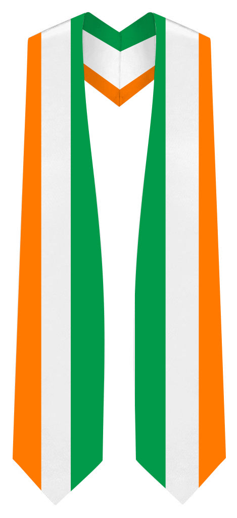 Estola de graduación con bandera de Ireland