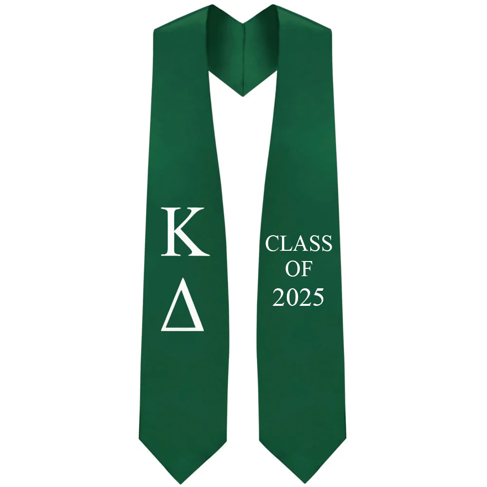 Kappa Delta Greek Lettered Stole w/ Year