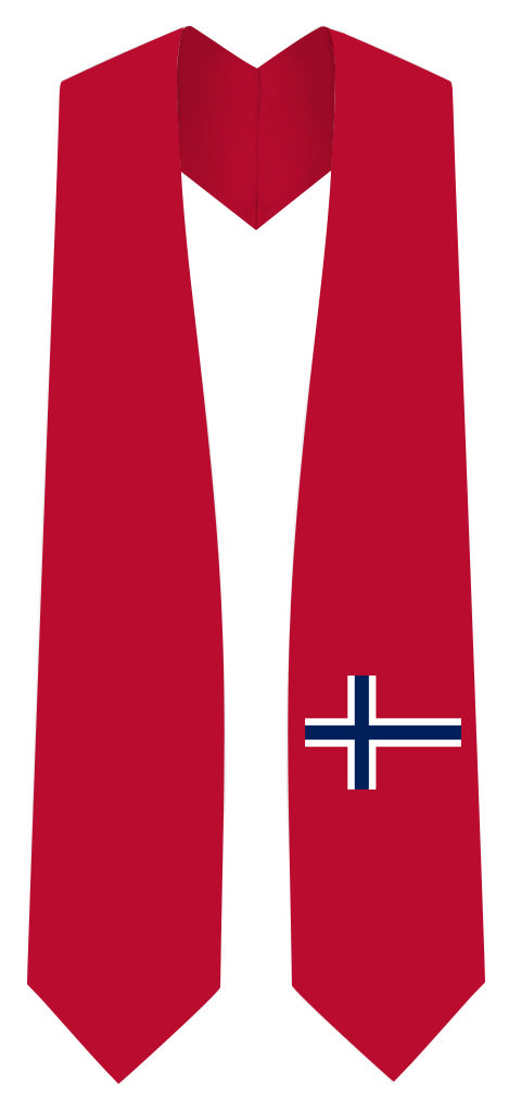 Estola de graduación con bandera de Norway