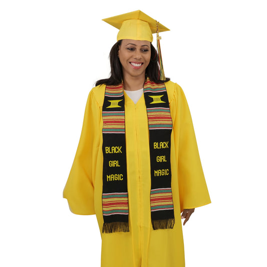 Estola Kente de Graduación - Black Girl Magic