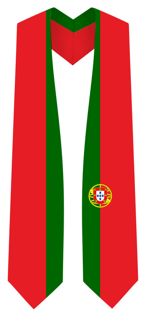 Estola de graduación con bandera de Portugal