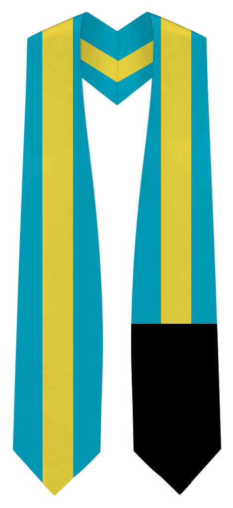 Estola de graduación con bandera de Bahamas