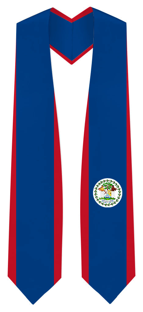 Estola de graduación con bandera de Belize