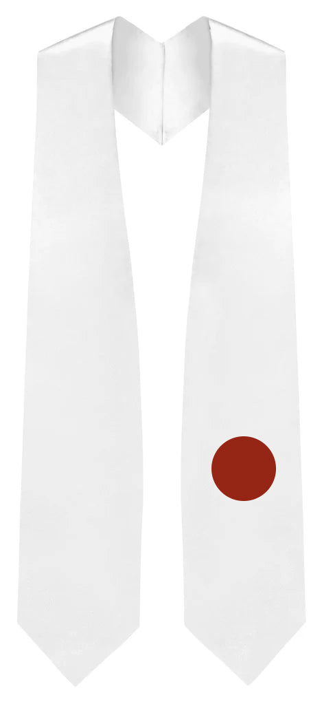 Estola de graduación con bandera de Japón