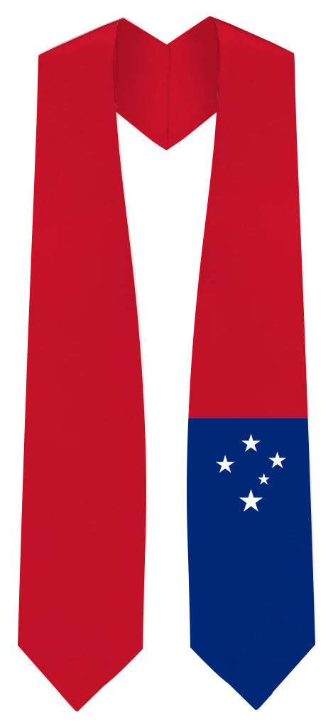 Estola de graduación con bandera de Samoa