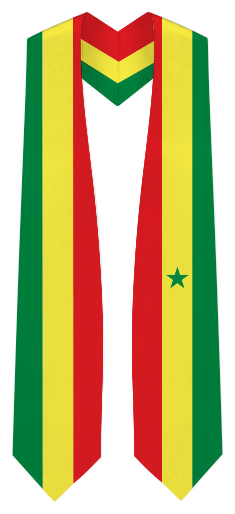 Estola de graduación con bandera de Senegal