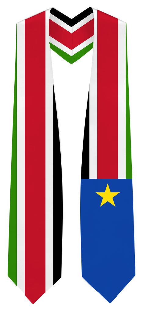 Estola de graduación con bandera de South Sudan