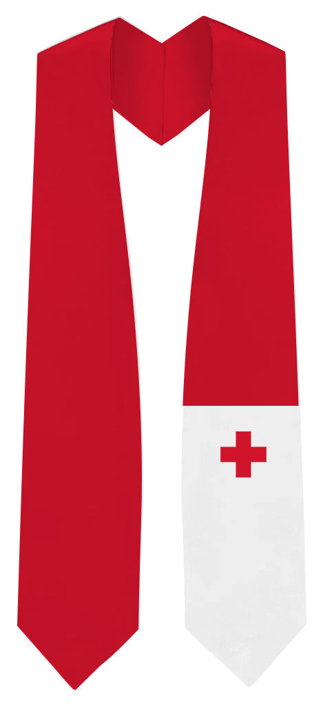 Estola de graduación con bandera de Tonga