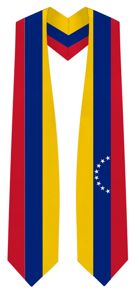 Estola de graduación con bandera de Venezuela