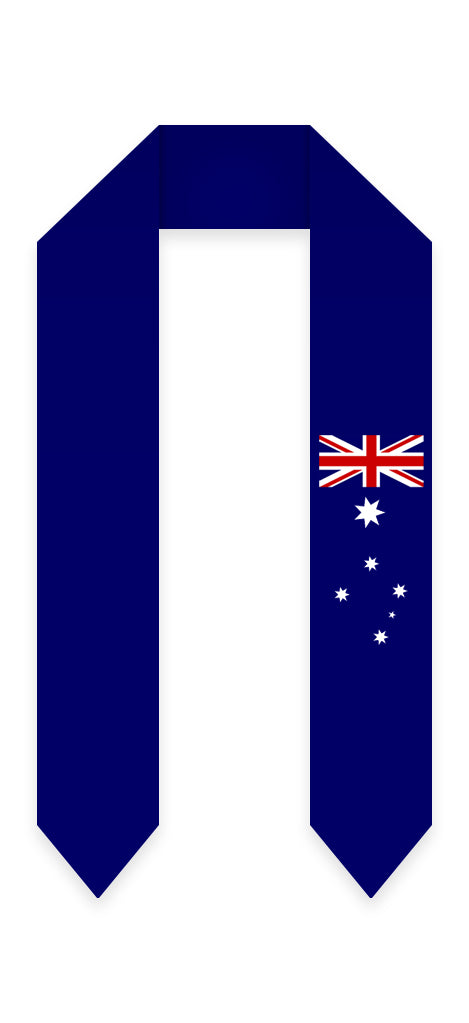 Estola de graduación con bandera de Australia