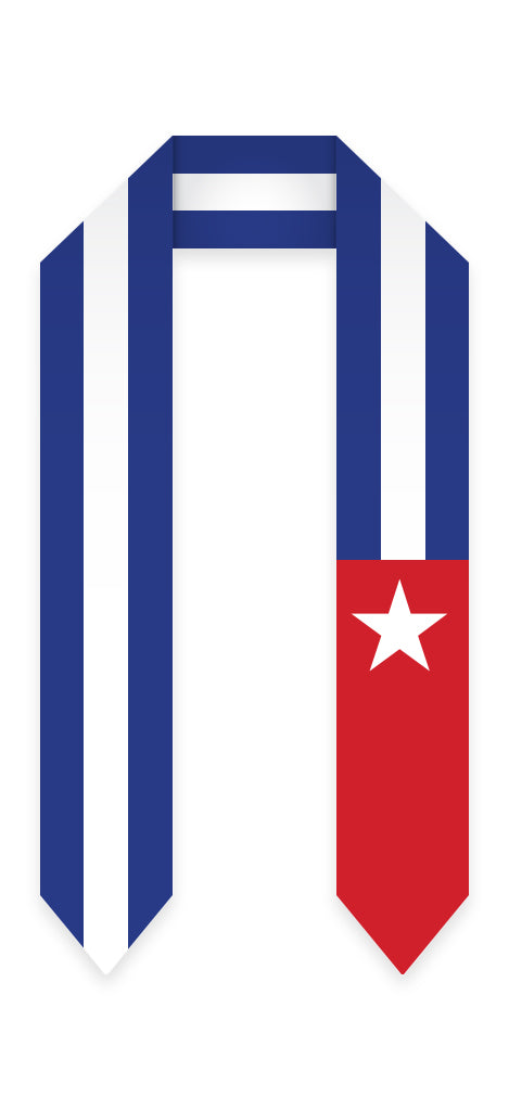 Estola de Graduación con Bandera de Cuba