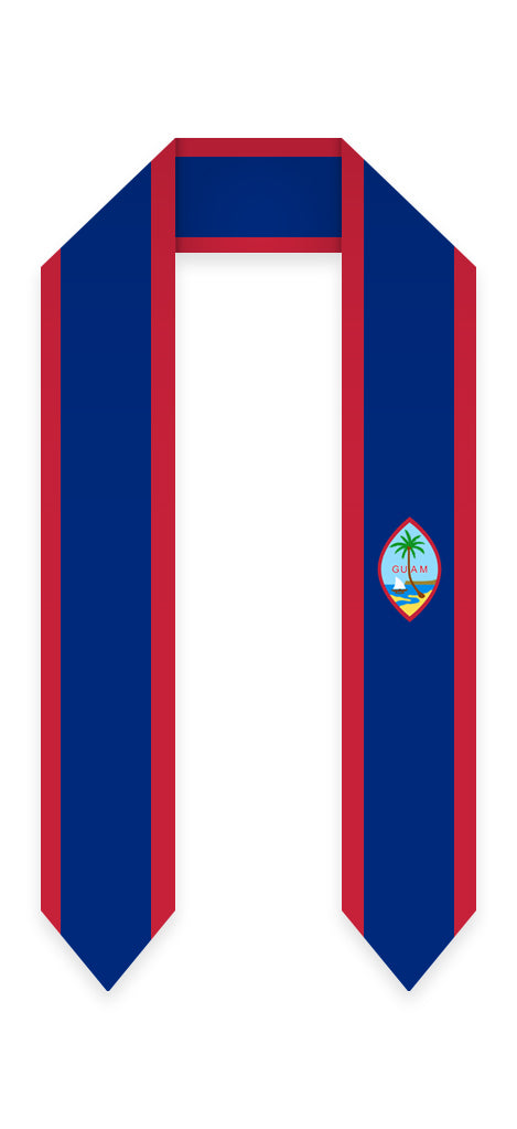 Estola de graduación con bandera de Guam