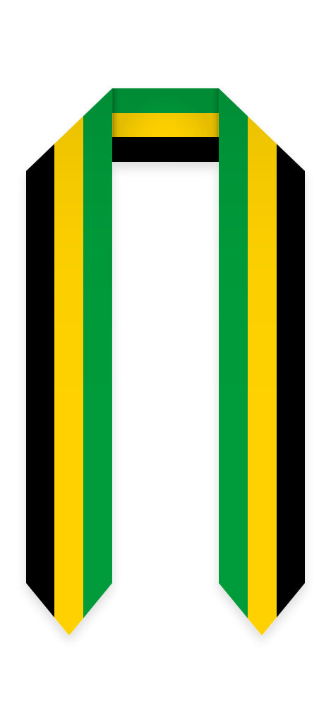 Estola de graduación con bandera de Jamaica