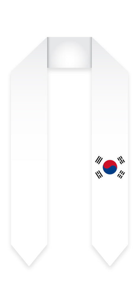 Estola de graduación con bandera de Corea