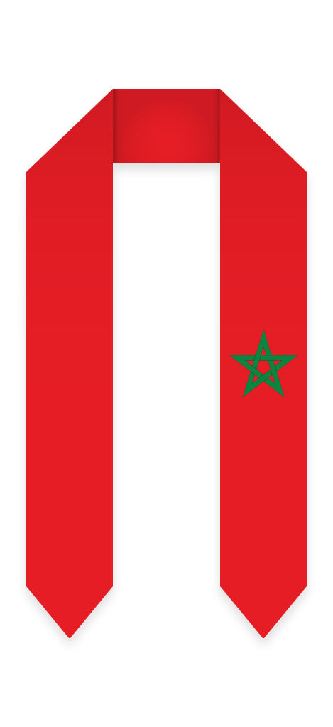 Estola de graduación con bandera de Morocco