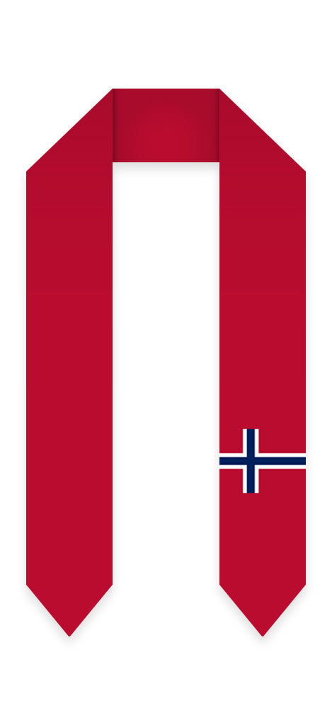 Estola de graduación con bandera de Norway