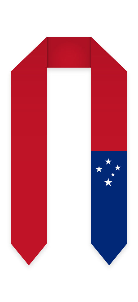 Estola de graduación con bandera de Samoa