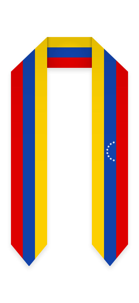 Estola de graduación con bandera de Venezuela