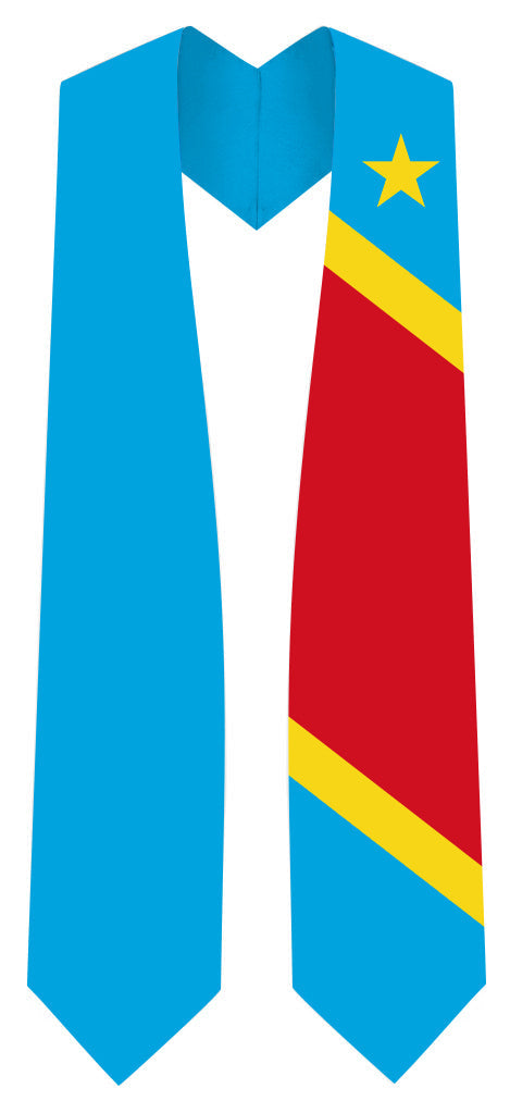 Estola de graduación con bandera de The Rep of the Congo